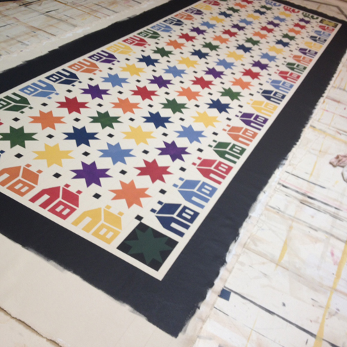 House n Star Floorcloth